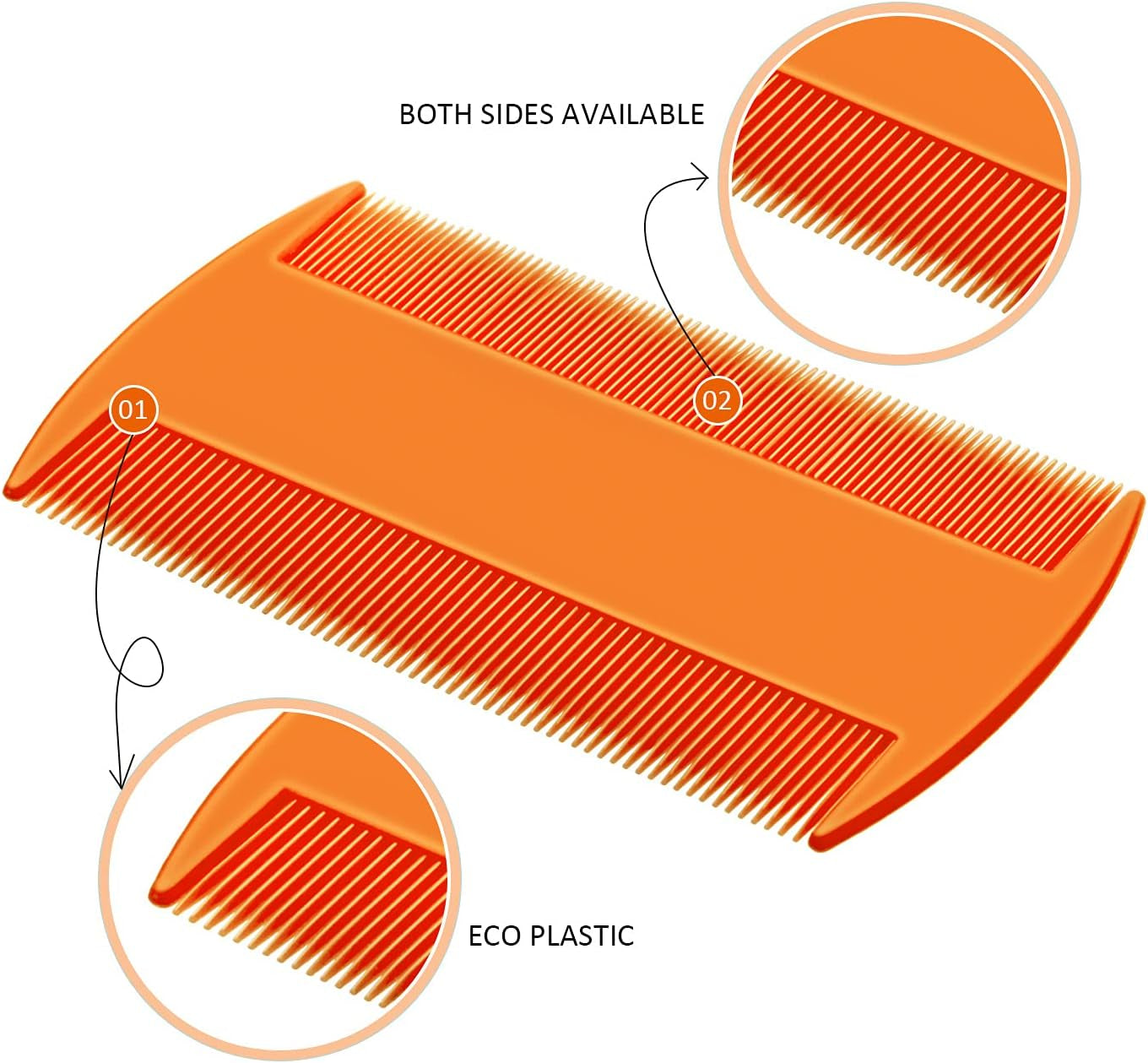 6 Pieces Pet Lice Combs Dog Grooming Flea Comb Cat Tear Stain Comb for Removal Dandruff, Hair Stain, Nit (White, Yellow, Green, Purple, Orange, Dark Blue)
