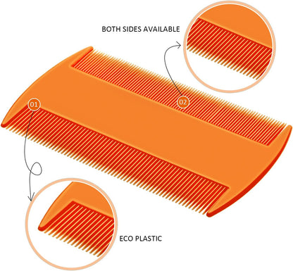 6 Pieces Pet Lice Combs Dog Grooming Flea Comb Cat Tear Stain Comb for Removal Dandruff, Hair Stain, Nit (White, Yellow, Green, Purple, Orange, Dark Blue)